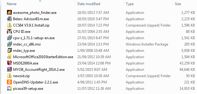 Expanded column in Windows Explorer Details view